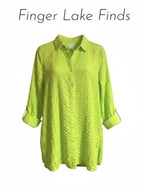Sigrid Olsen Lime Green Tunic, L
